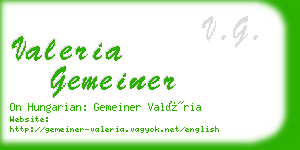 valeria gemeiner business card